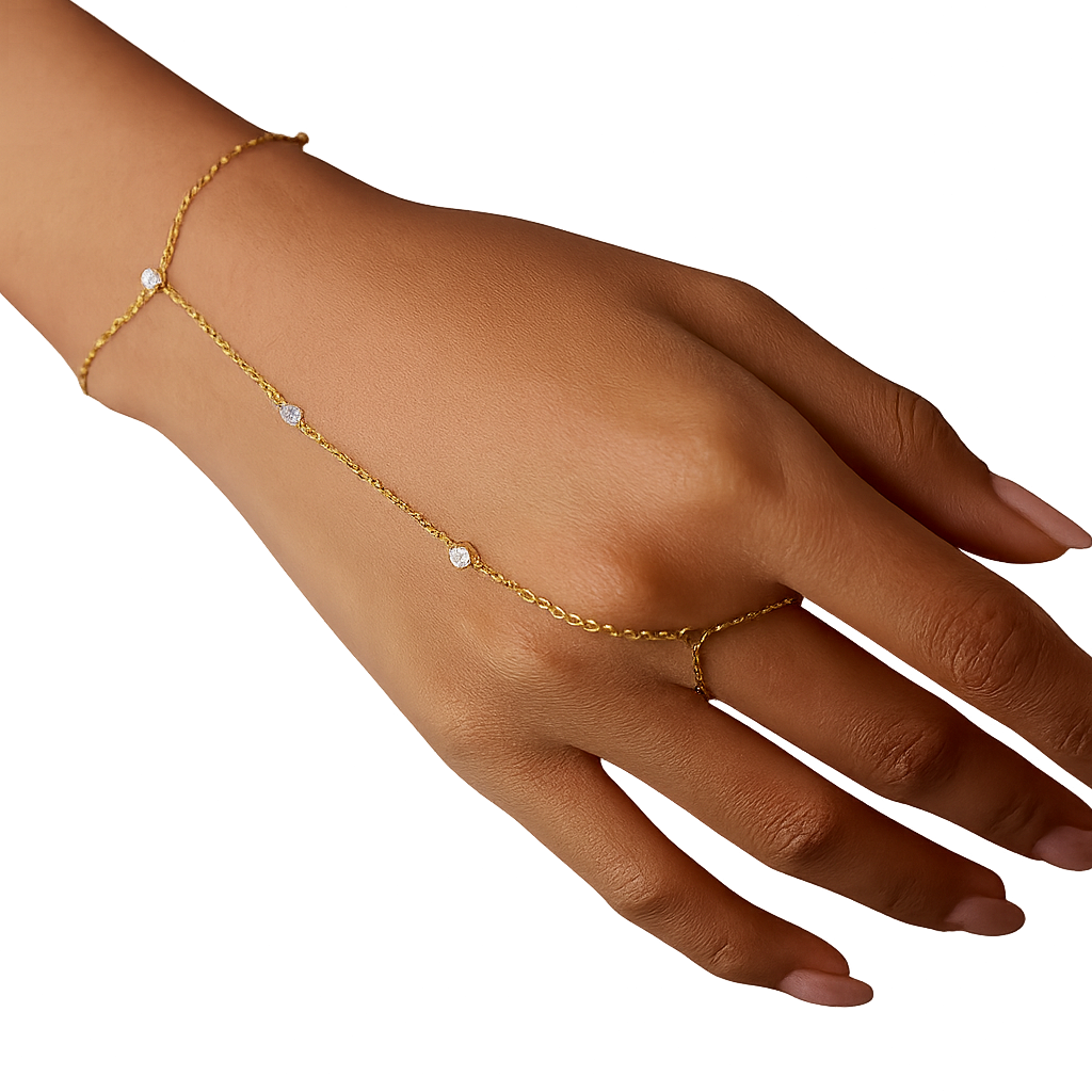 Diamond Gold Hand Chain