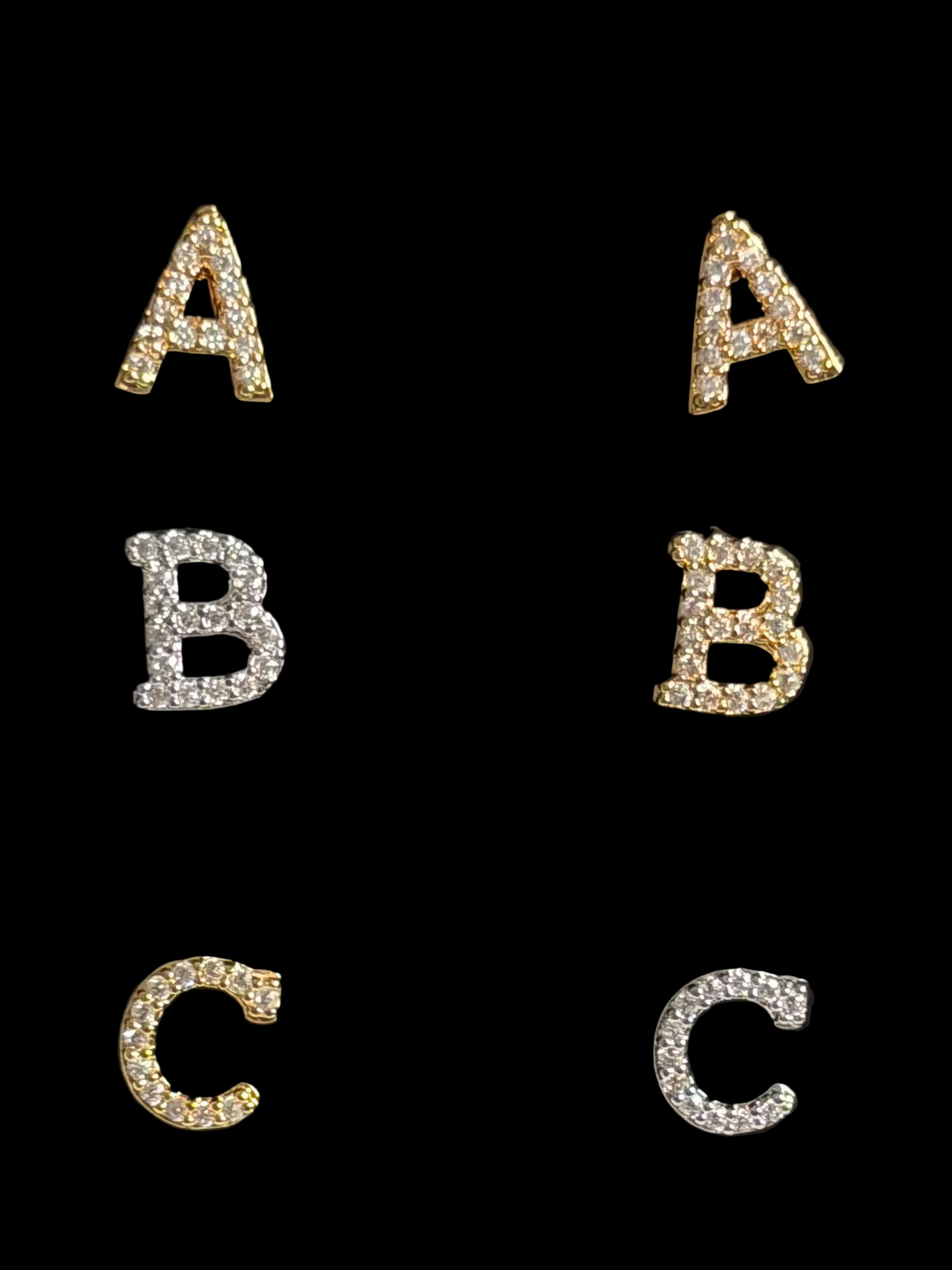 Huggie Pave Initial