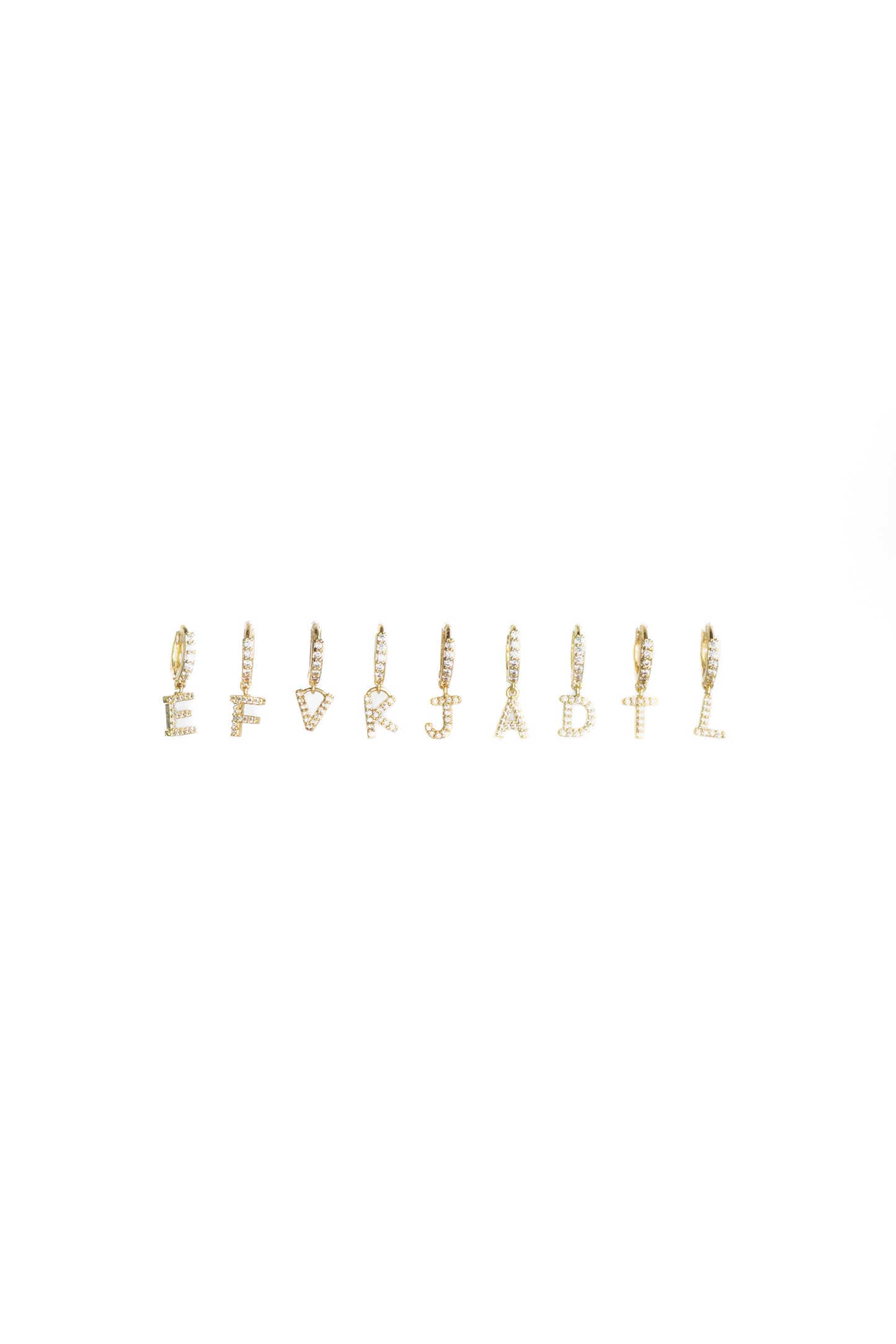 Initial Gold Pave Charm