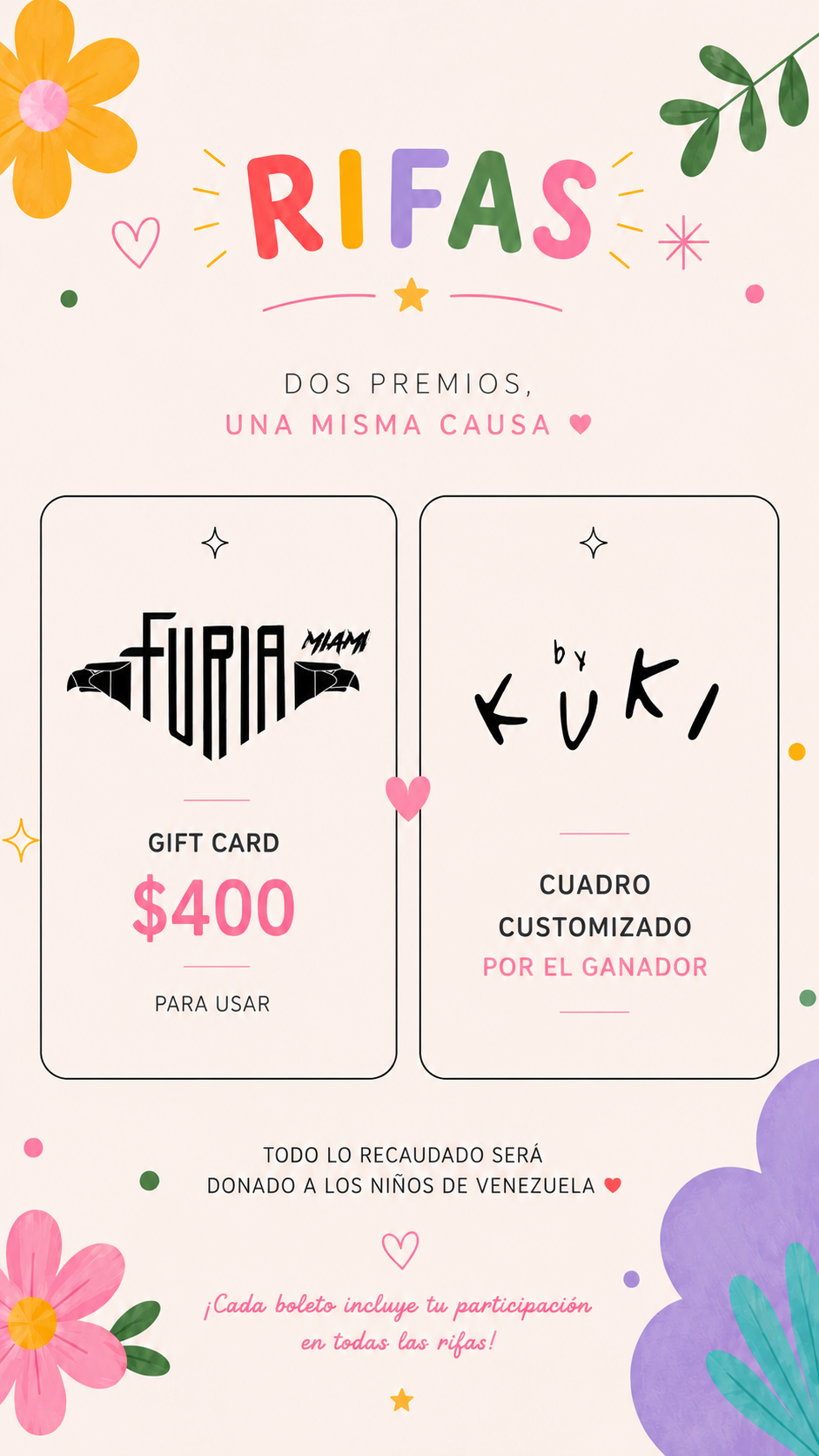 Manitas Unidas Raffle Entry