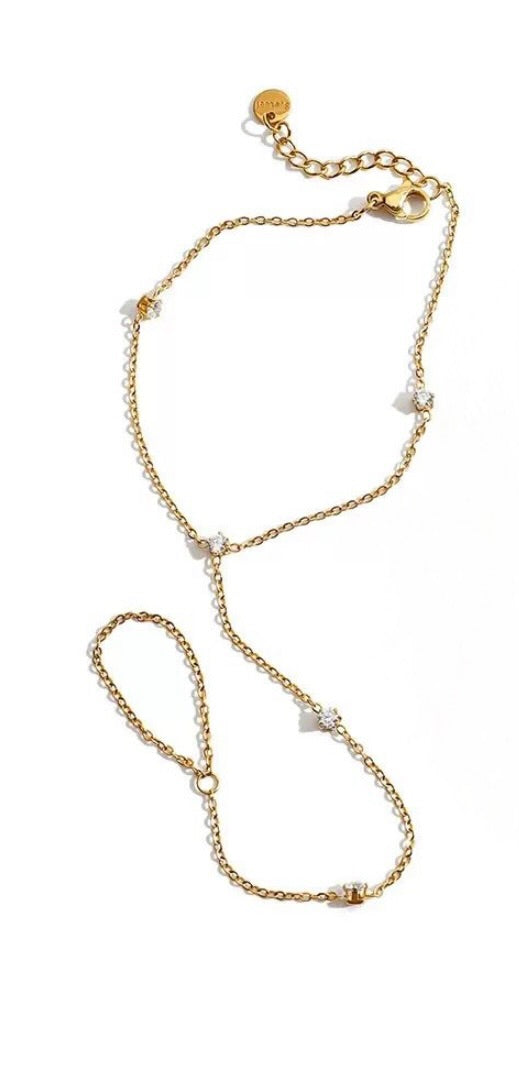 Diamond Gold Hand Chain