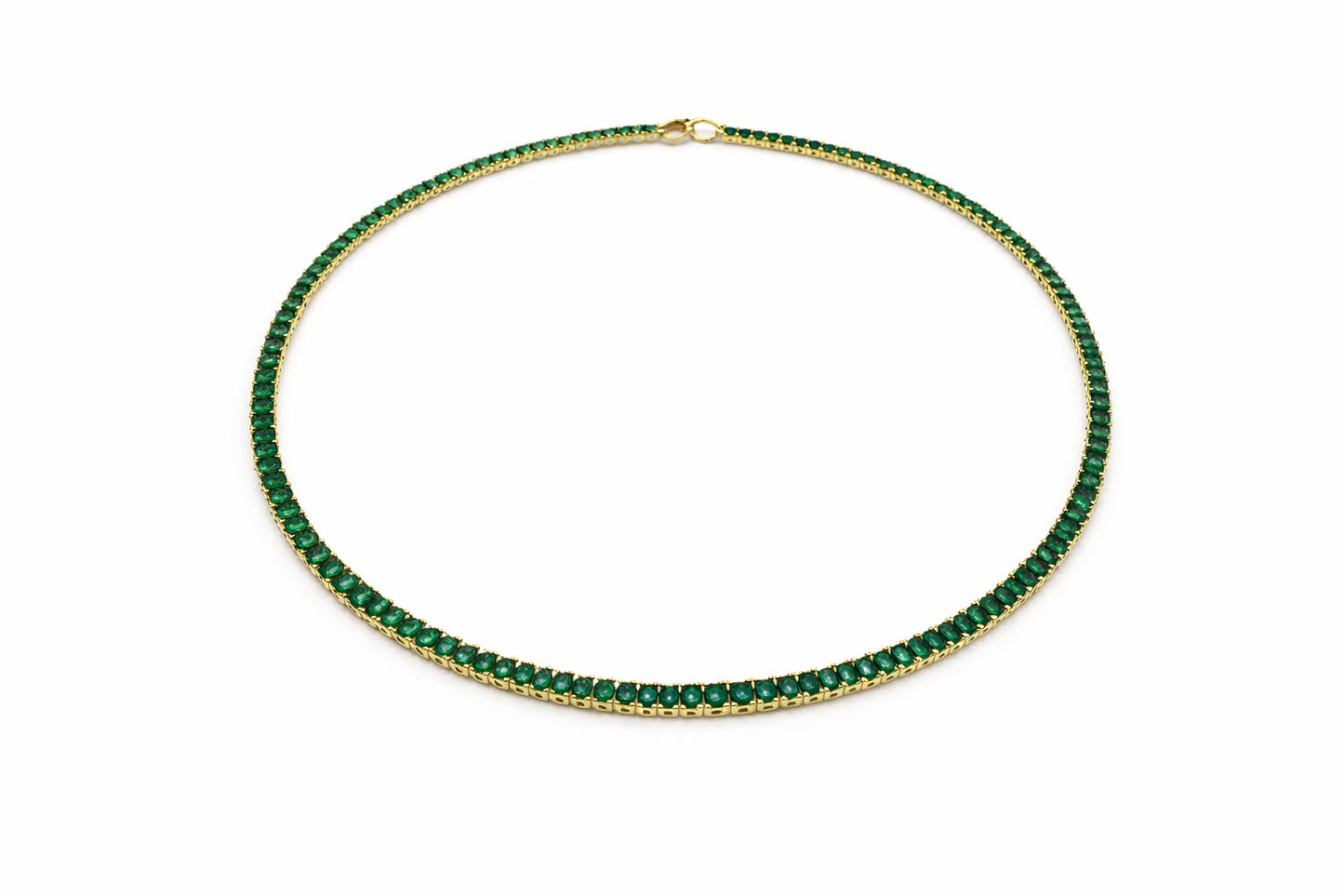 Emerald Radience Tennis Necklace